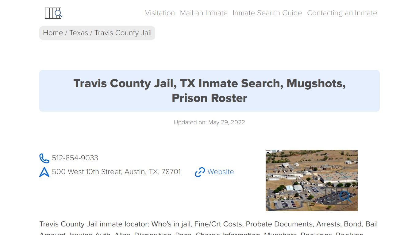 Travis County Jail, TX Inmate Search, Mugshots, Prison ...